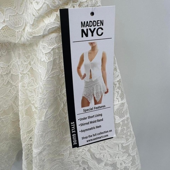 Boho Fairy Lace Skirt with Asymmetrical Hem NWT - Picture 4 of 6